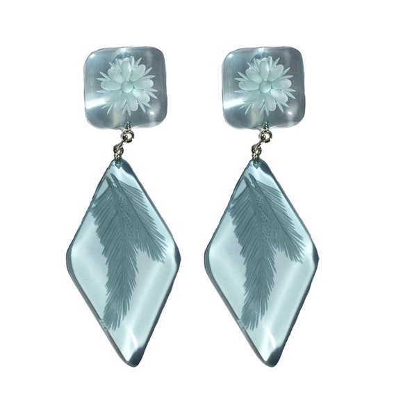 Clip dangle earrings - Picture 2 of 3